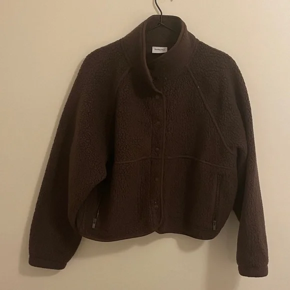 Aritzia brown fleece size M - Picture 1 of 4